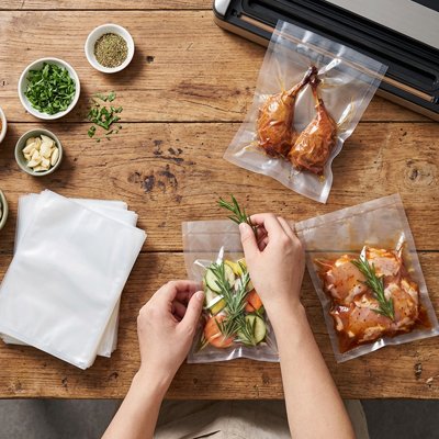 Sac alimentaire sous vide 