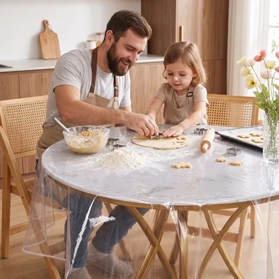 transparent tablecloth