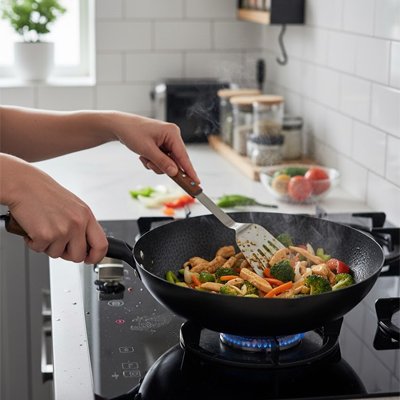 Wok en fonte 